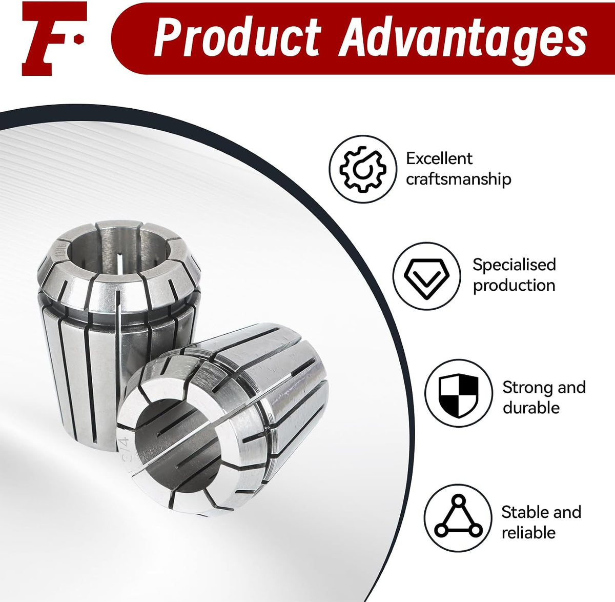 findmall ER32 1/16-13/16 Inch Collet Set 25Pcs