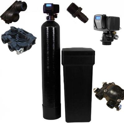 Fleck 5600 SXT 48K Water Softener/Iron Filter, 3/4" Bypass, Black