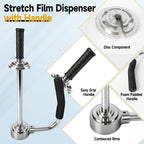 Industrial Stretch Wrap Dispenser, Adjustable 12" to 20"