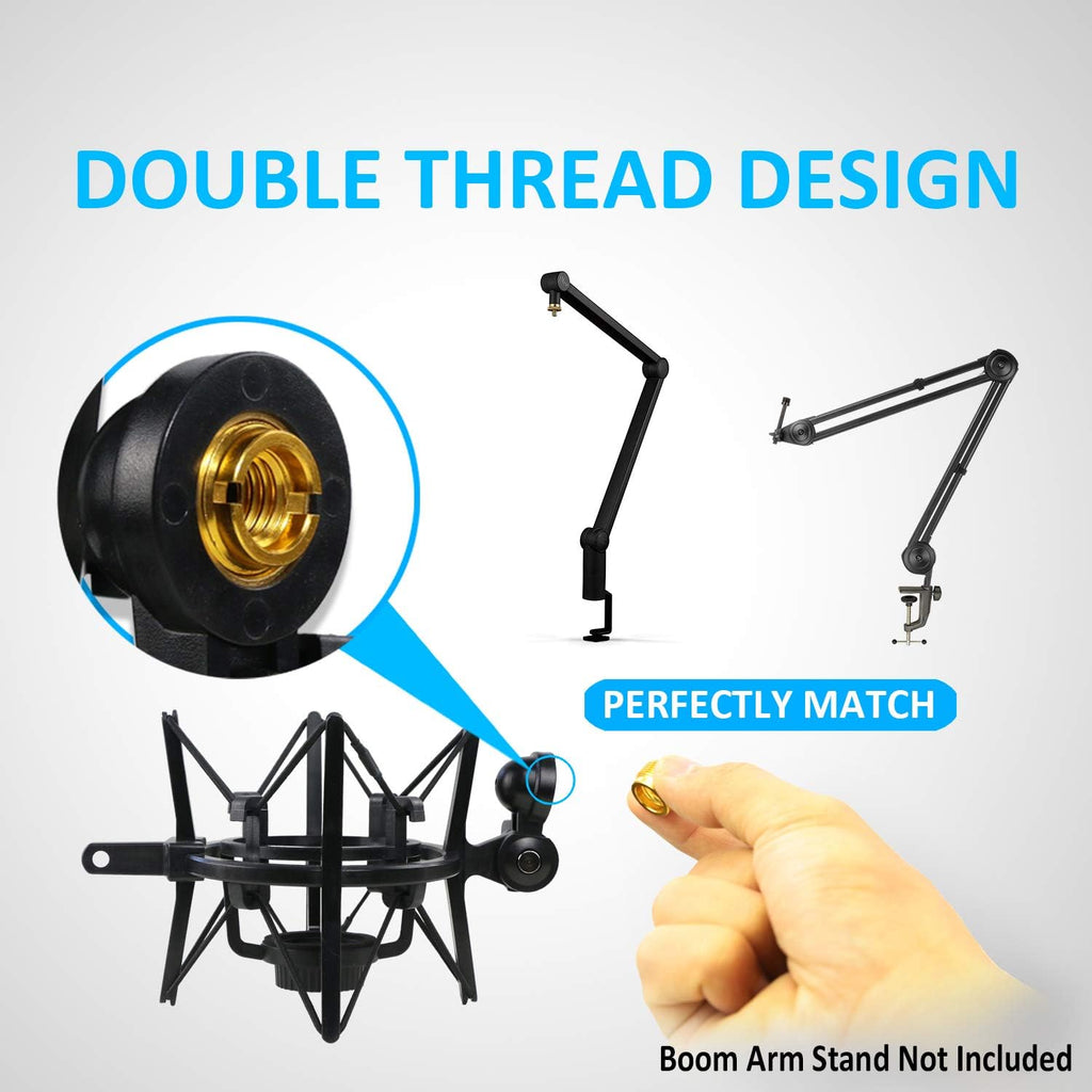 ATR2500X Shock Mount with Pop Filter, Windscreen and Shockmount to Reduce Vibration Noise Matching Mic Boom Arm Stand