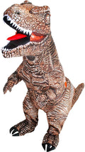 Dinosaur Costume Adult Inflatable Raptor Onesies Blow Up T-rex Dino Full Body Funny Halloween Costume for Men Women