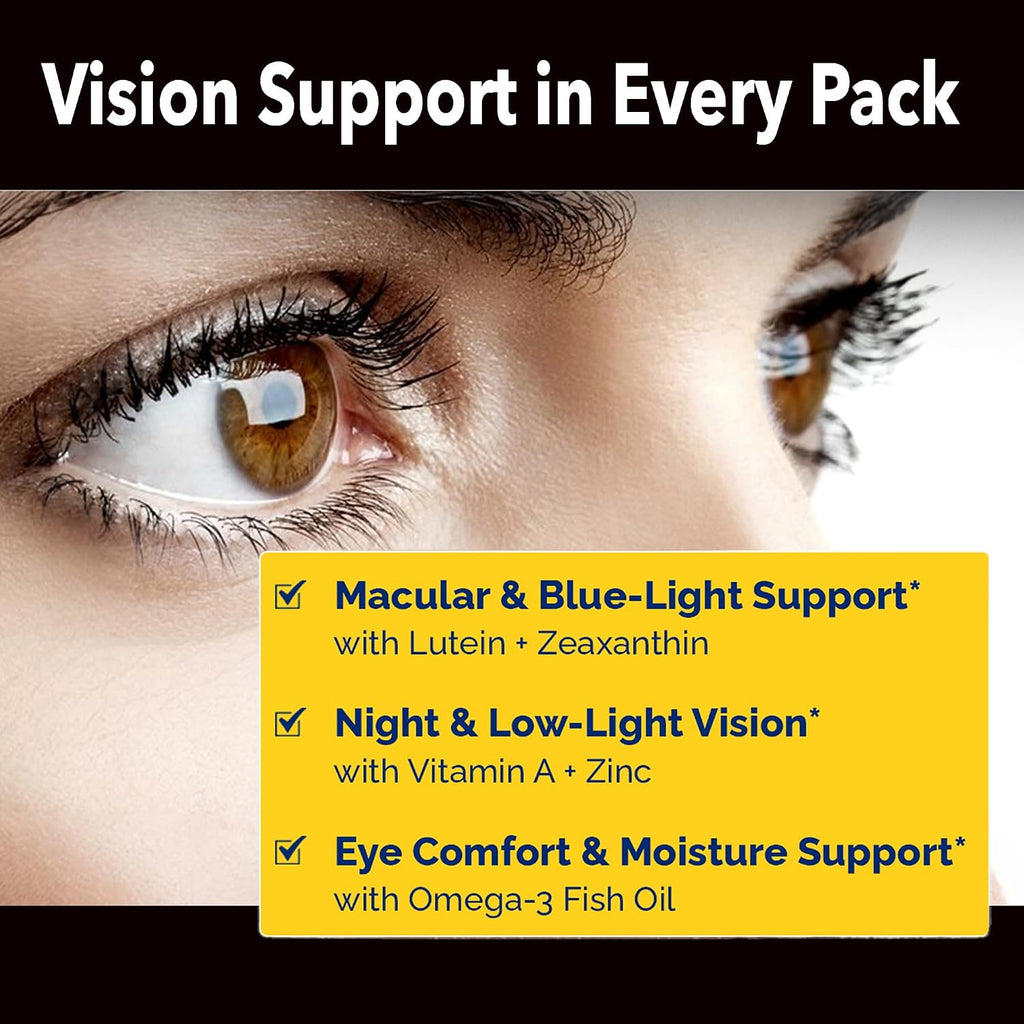 Daily Vitamin Packs for Men & Women – Immune, Energy & Heart Support with Vitamin D3, Omega-3, Probiotics, Methyl B12