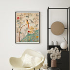 Persian Birds Flowers Paint by Numbers Kit for Adults Beginner, with Framed