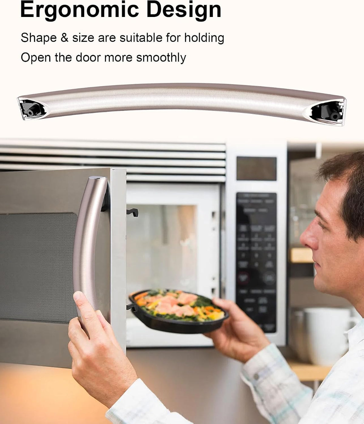 Microwave Door Handle Compatible with Samsung ME16A4021AS