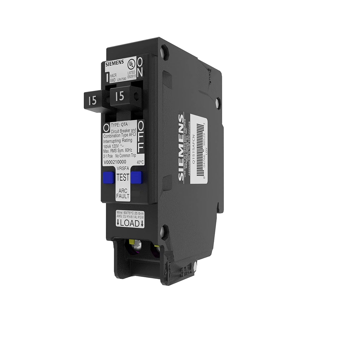15A 120V 1-Pole Tandem CAFCI Type QTAN Circuit Breaker