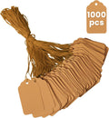 1.75x1.1 Inches Brown Price Tags with String 1000 Pack