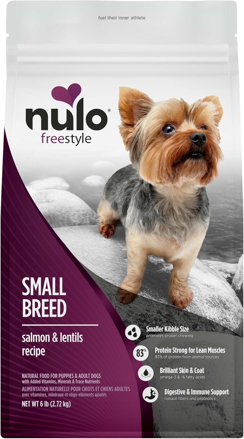 FreeStyle Small Breed Dog Food Dry - Salmon & Lentils, Puppy & Adult Grain Free Dog Food, Natural, High Protein