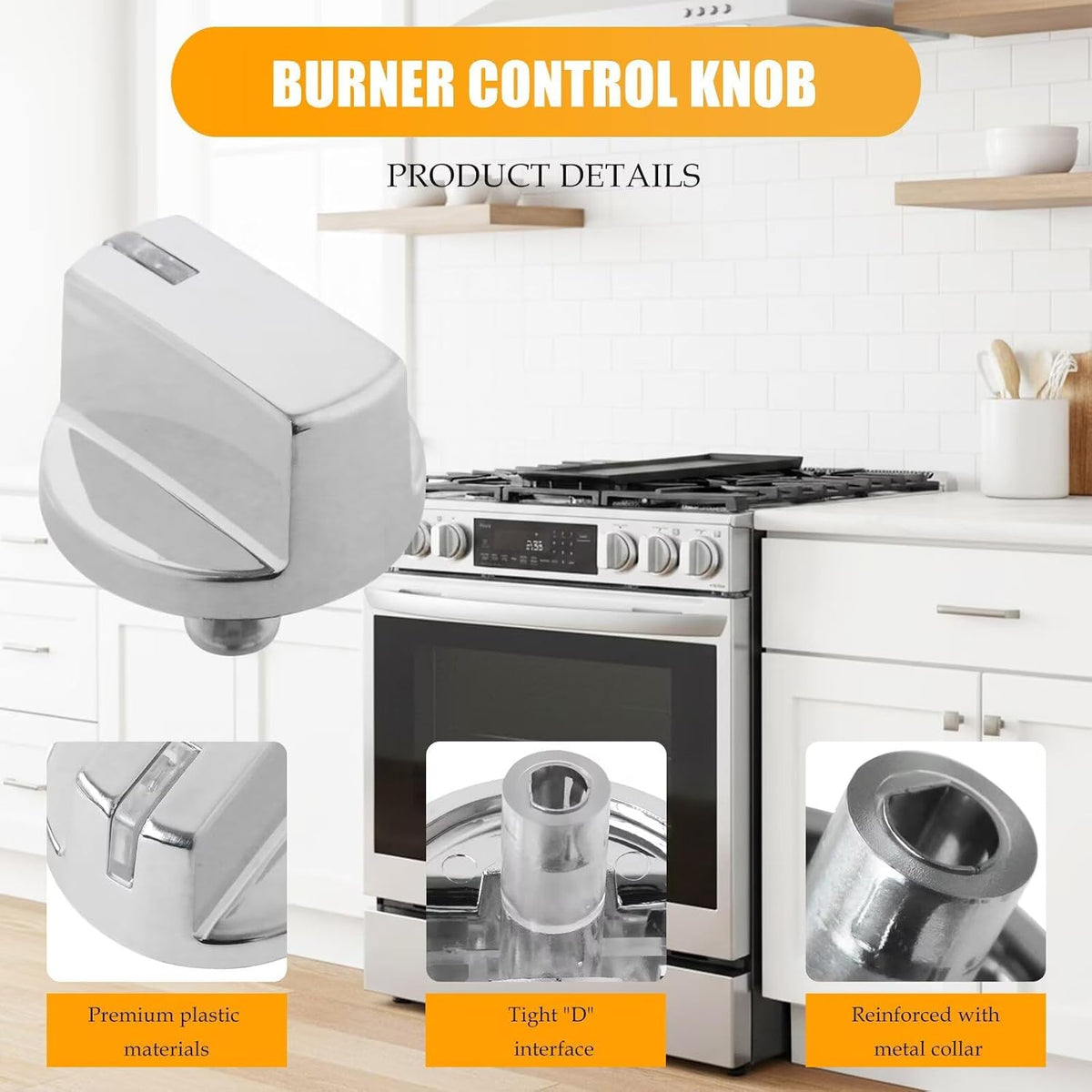 AEZ73293801 Burner Control Dial Stove Knobs for LG Range, 5-Pack