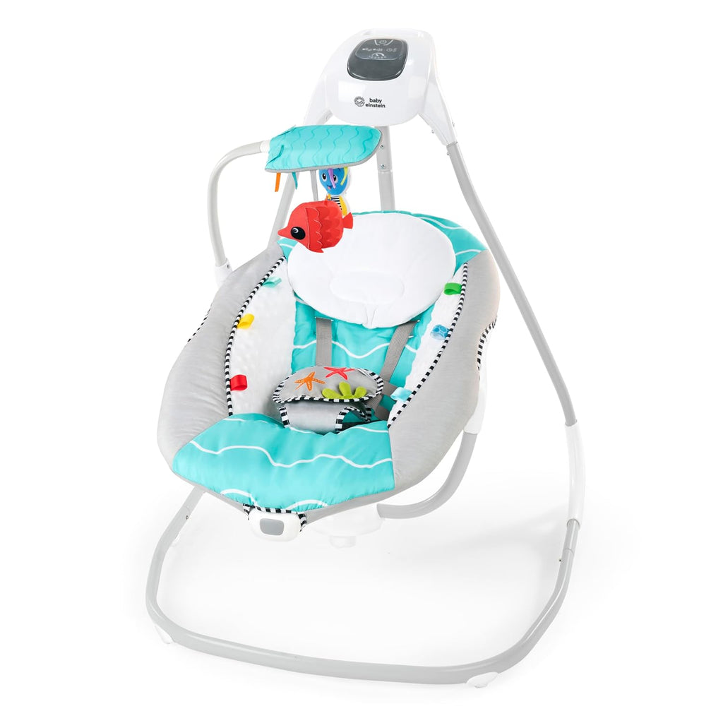 Ocean Explorers Musical Compact, Lightweight Baby Swing, 6-Speed Multi-Direction, Vibrations, Music, Sounds, 0-9
