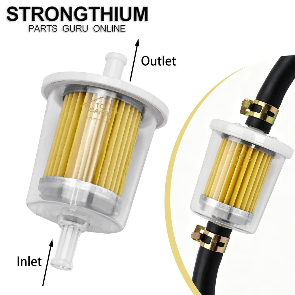 Strongthium Universal 5/16" Inline Gas Fuel Filter Clear