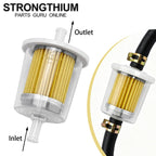 Strongthium Universal 5/16" Inline Gas Fuel Filter Clear