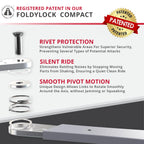 High Security Folding Bike Lock (Foldylock Compact - 33.5'')