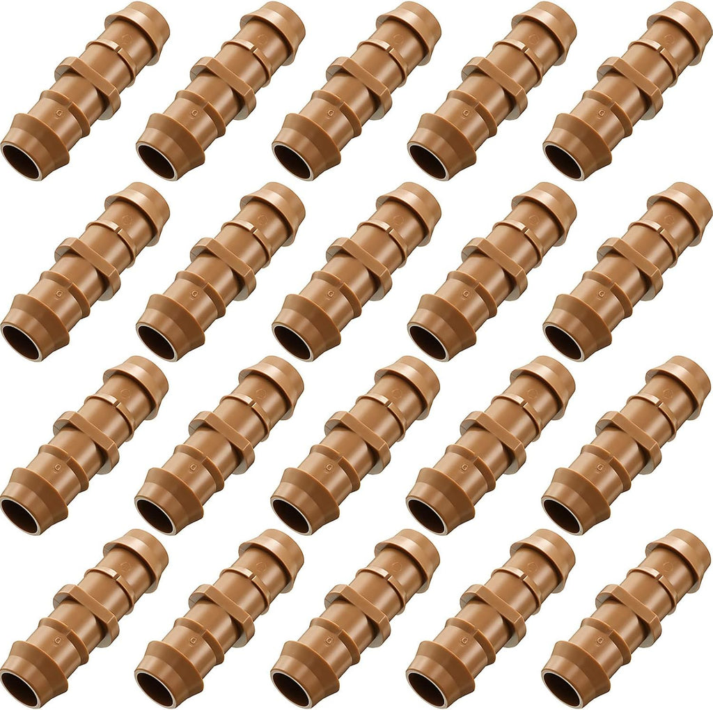 Boao 20 Packs 1/2 Inch Drip Irrigation Fittings, Barbed Connector,Coupling