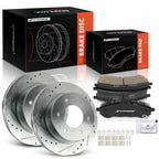 A-Premium 12.26 In (308mm) Rear Brake Rotors & Ceramic Pads Kit, 6-Pack