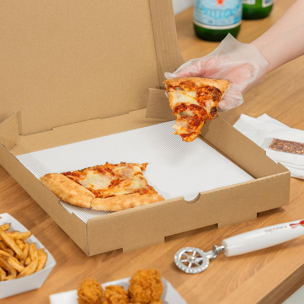 12 x 12 in Corrugated Pizza Pads, White Pizza Box Liners, 200ct