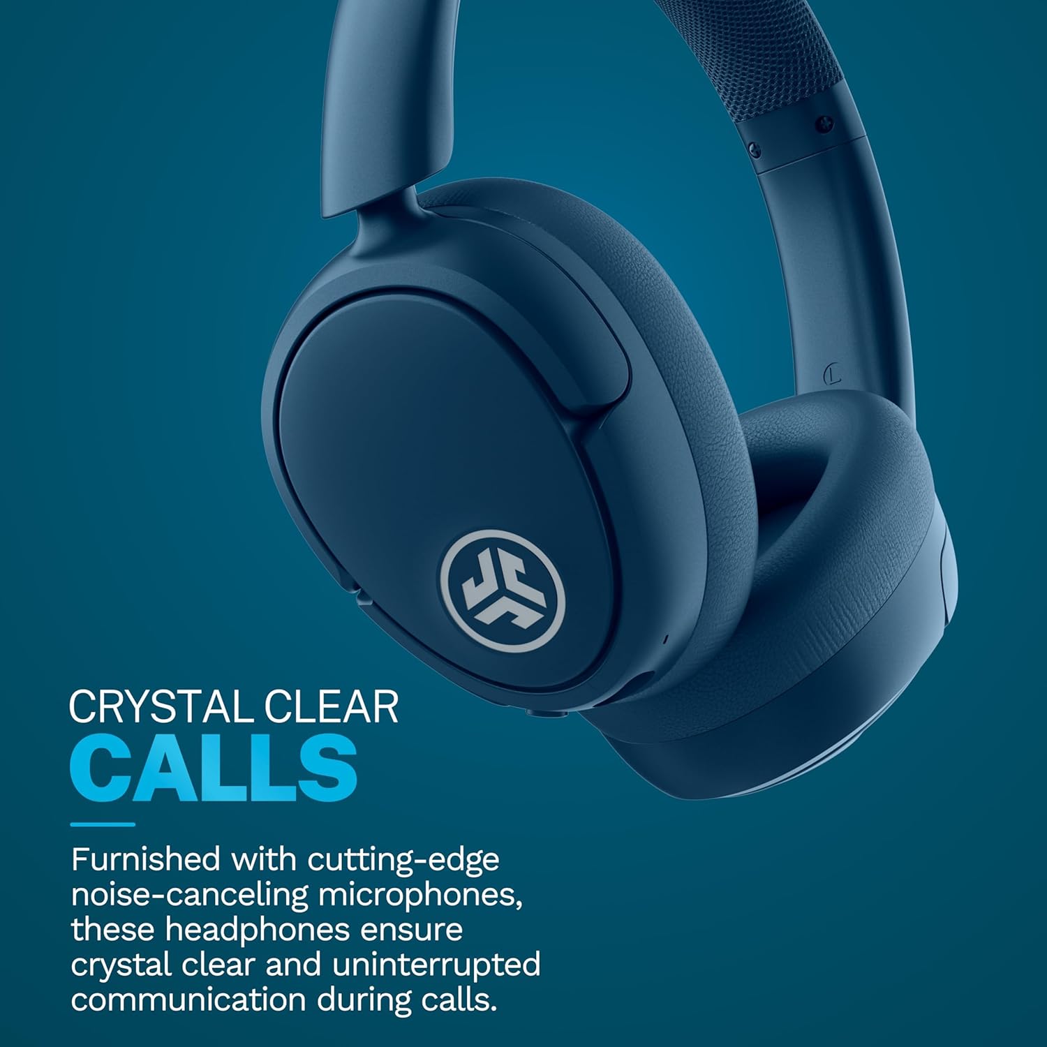 JBuds Lux ANC, Over Ear Headphones, Active Noise Cancelling, Bluetooth, Limited Edition Navy