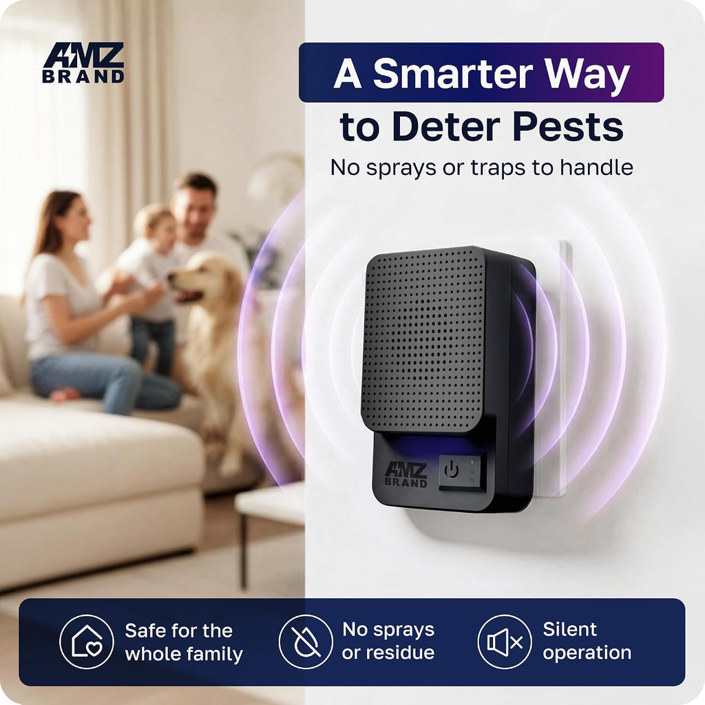 Professional Ultrasonic Pest Repeller Plug In | Powerful Ant, Rat & Mouse Repellent | 3 Modes Deterrent | Complements