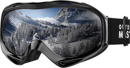 OTG Ski Goggles, Snowboard Goggles for Men, Women & Youth | Over Glasses Ski Goggles with Anti-fog UV400 Protection