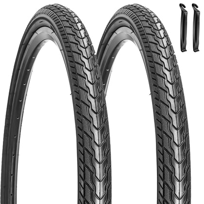 28 Inch Bike Tires, 28 X 1.75 Replacement Tires for Mountain Beach Cruiser Bike (2 Tires)