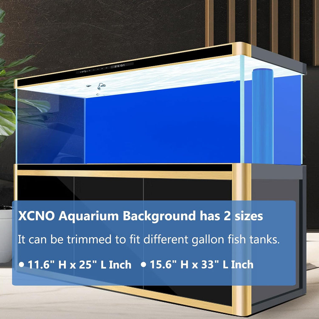 Aquarium Background for Fish Tank Wallpaper Black Blue Poster 16x33 in
