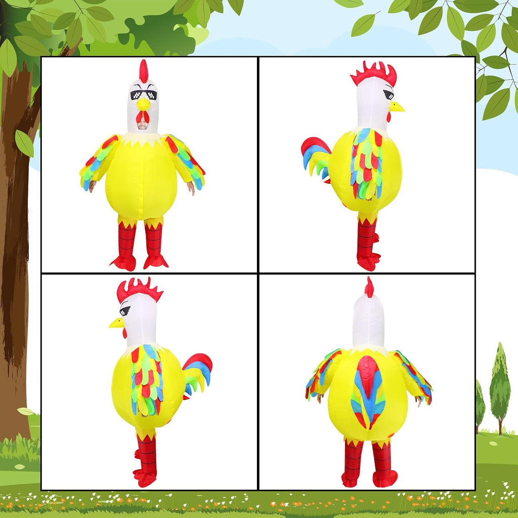 Inflatable Chicken Costume for Adult,Funny Blow up Inflatable costumes Halloween Costume Cosplay