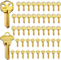 50 Premium Key Blanks – 30 KW1 & 20 SC1 Blank Keys, Brass Finished - 5 PIN
