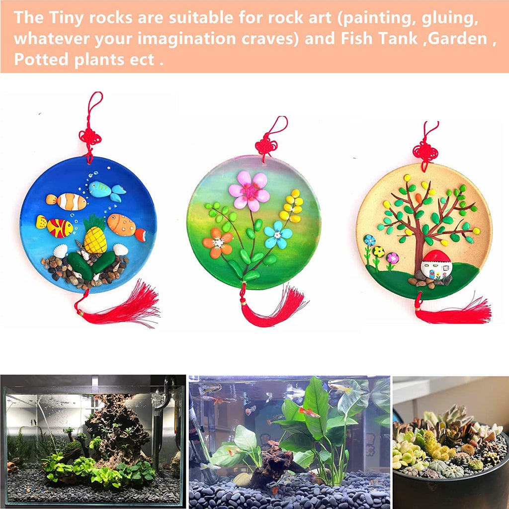 120 Pcs Painting Rocks, DIY Rocks Flat & Smooth Kindness Rocks for Arts, Crafts, Decoration, Medium/Small/Tiny Rocks