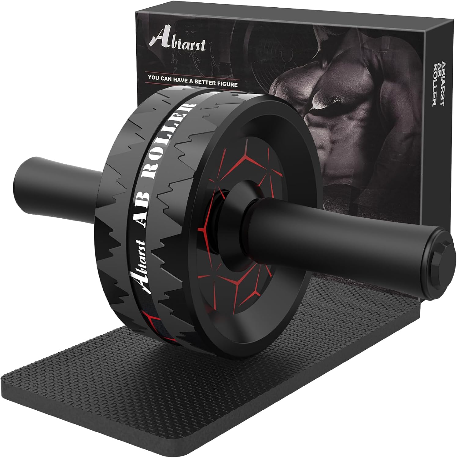Ab Roller Wheel, Abs Workout Equipment for Abdominal & Core Strength Training, Home Gym Exercise Wheels for Men
