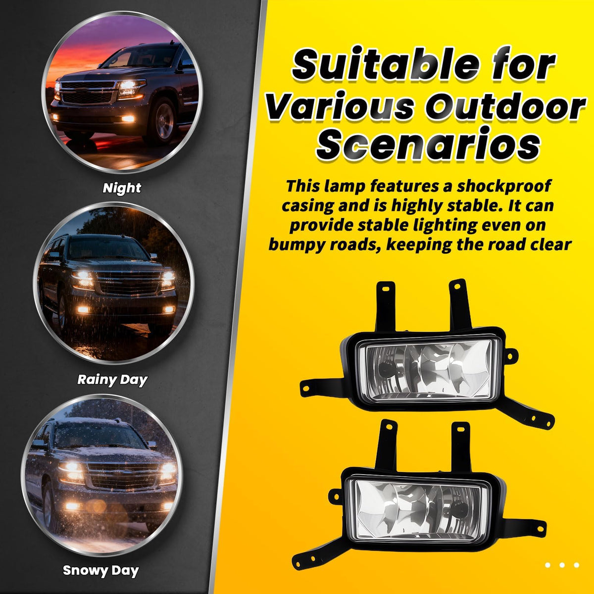 Fog Light Assembly Compatible with Suburban/Tahoe 2015-2020