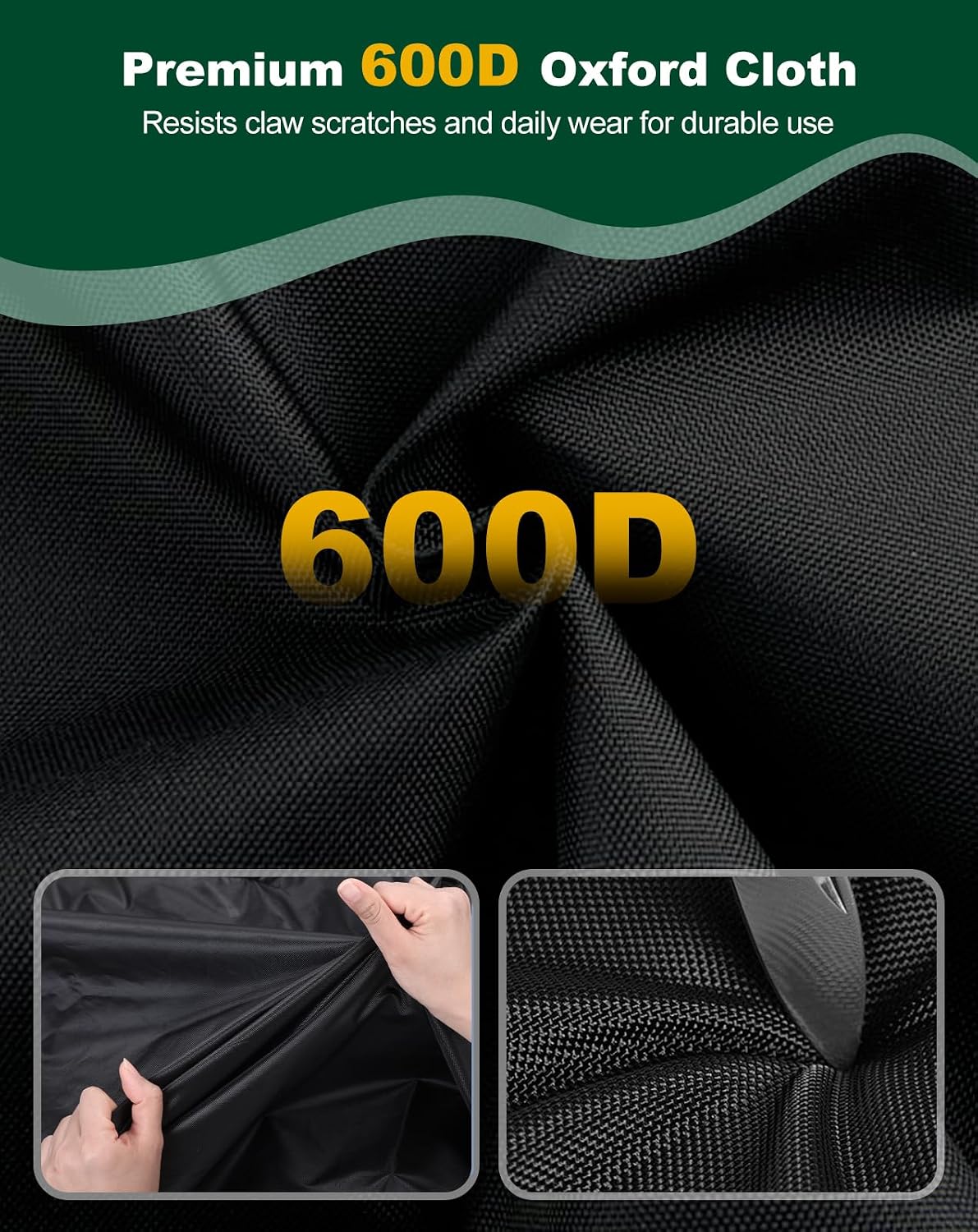 10x10ft 600D Outdoor Dog Kennel Cover Replacement with Drawstring