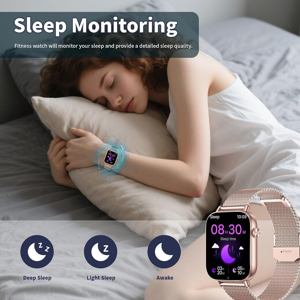 Smart Watch for Women,1.83" HD Smartwatches (Answer/Make Call), IP68 Waterproof Activity Fitness Tracker, HR, Sleep