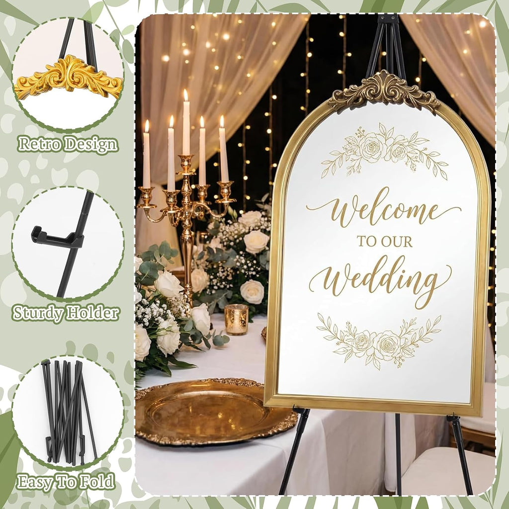 Wedding Mirror Seating Chart with Easel Stand, 18 x 23 in
