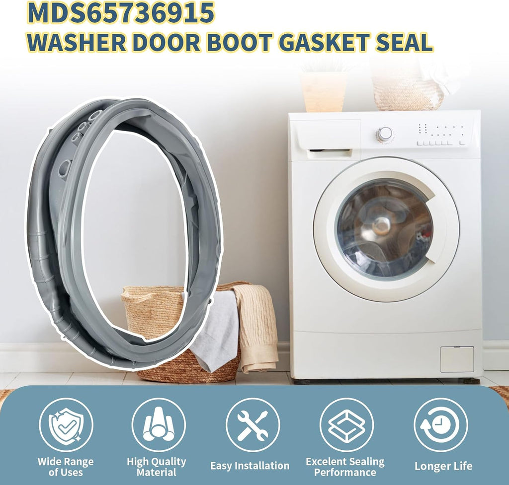 MDS65736915 Washer Door Boot Gasket Seal Replacement for LG Washer Boot Gasket WM3400CW,WM3500CW,WM3600HWA,WM3700HVA,WM3700HWA,WM3700HRA, Washer Door Seal Replace 4964148,EAP12748962