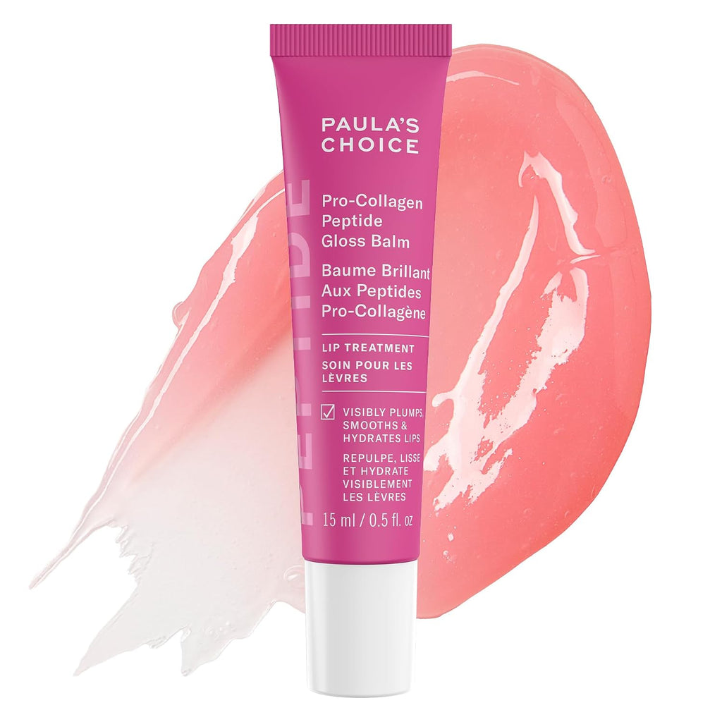 Pro-Collagen Peptide Gloss Lip Balm, Hydrates & Smooths Lips, Sheer & Glossy Finish for Fuller Lips, Sheer Tint