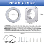 DVC‑180 Magnetic Dryer Vent Kit,4‑Inch Quick‑Connect,5FT Hose & Clamps