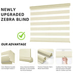 Cordless Zebra Blinds for Windows, Pull Down Roller Window Shades