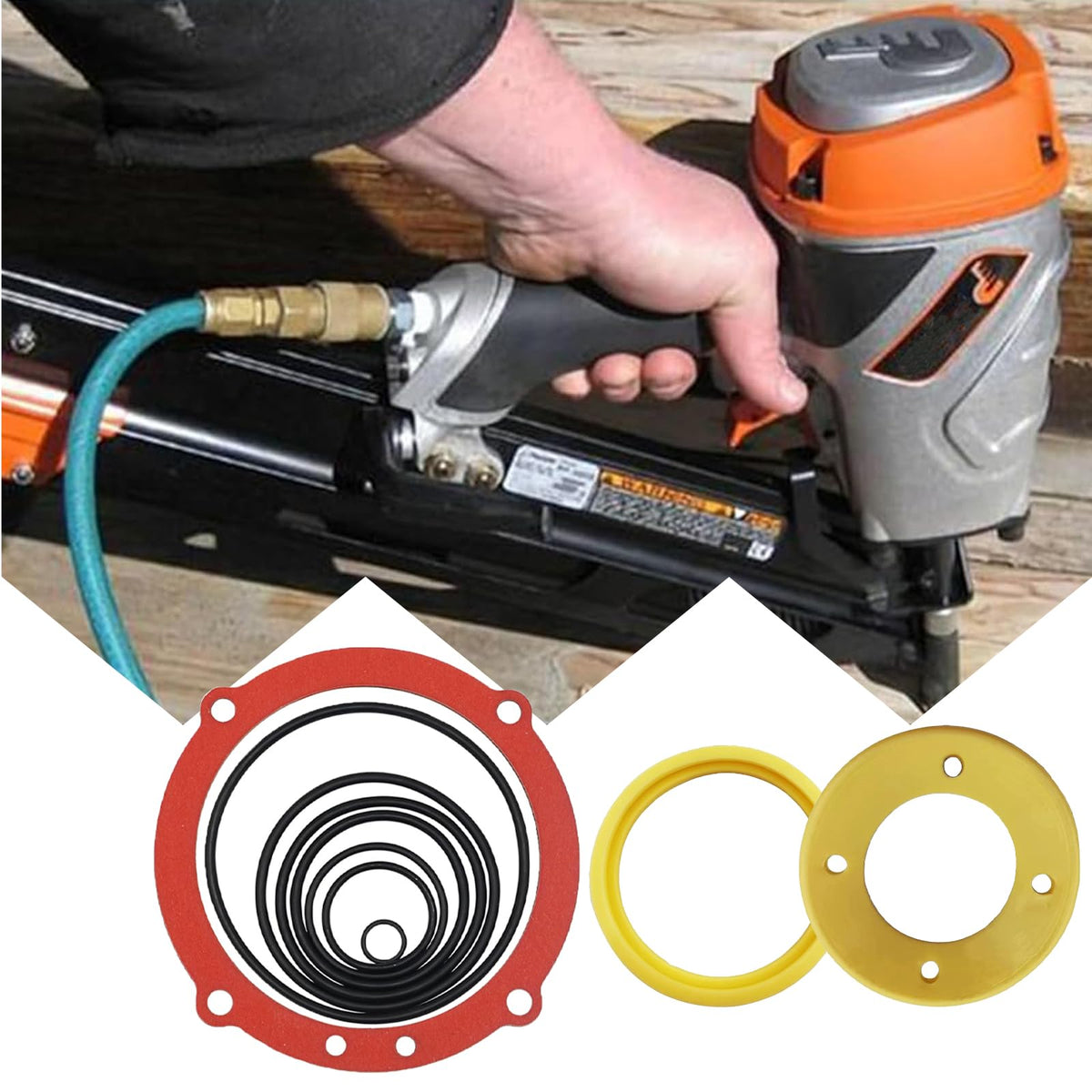 O-Ring Rebuild Kit for Paslode F350S F250S F325C F250S-PP Pneumatic Framing Nailer | Includes 402011 Cylinder Seal Sleeve, 501001 Cap Gasket, 500407 Main Valve Spring & Full O-Ring Set