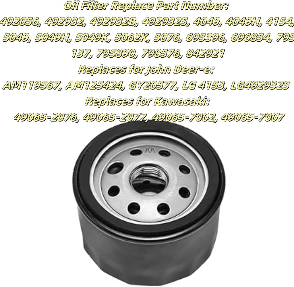 698754 Air Filter 492932 Oil Filter Fits for Briggs and Stratton 499486 499486S 695667, LA135 Tune Up Maintenance