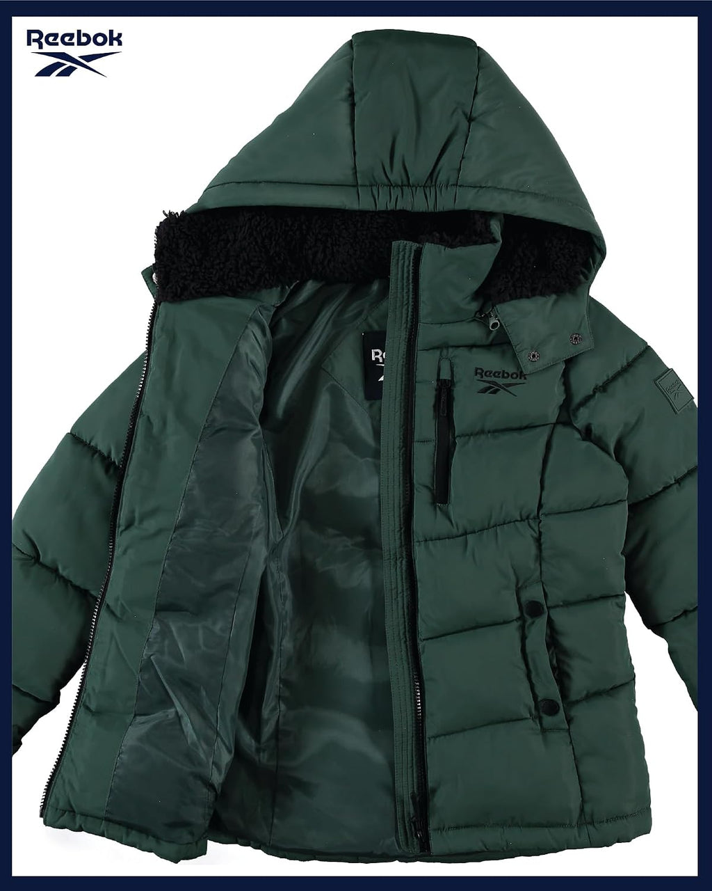 Girls Winter Coat - Heavyweight Quilted Puffer Jacket with Pockets | Weather-Resistant Shell Featuring Plush Lining
