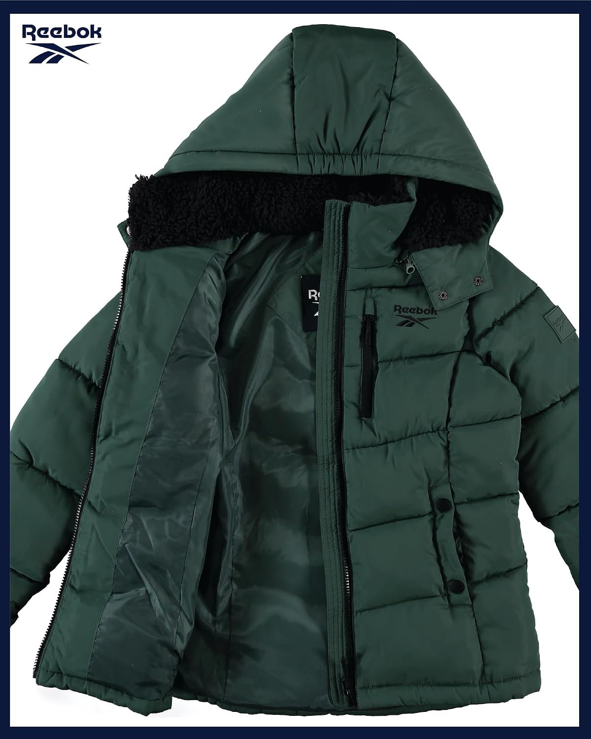 Girls Winter Coat - Heavyweight Quilted Puffer Jacket with Pockets | Weather-Resistant Shell Featuring Plush Lining