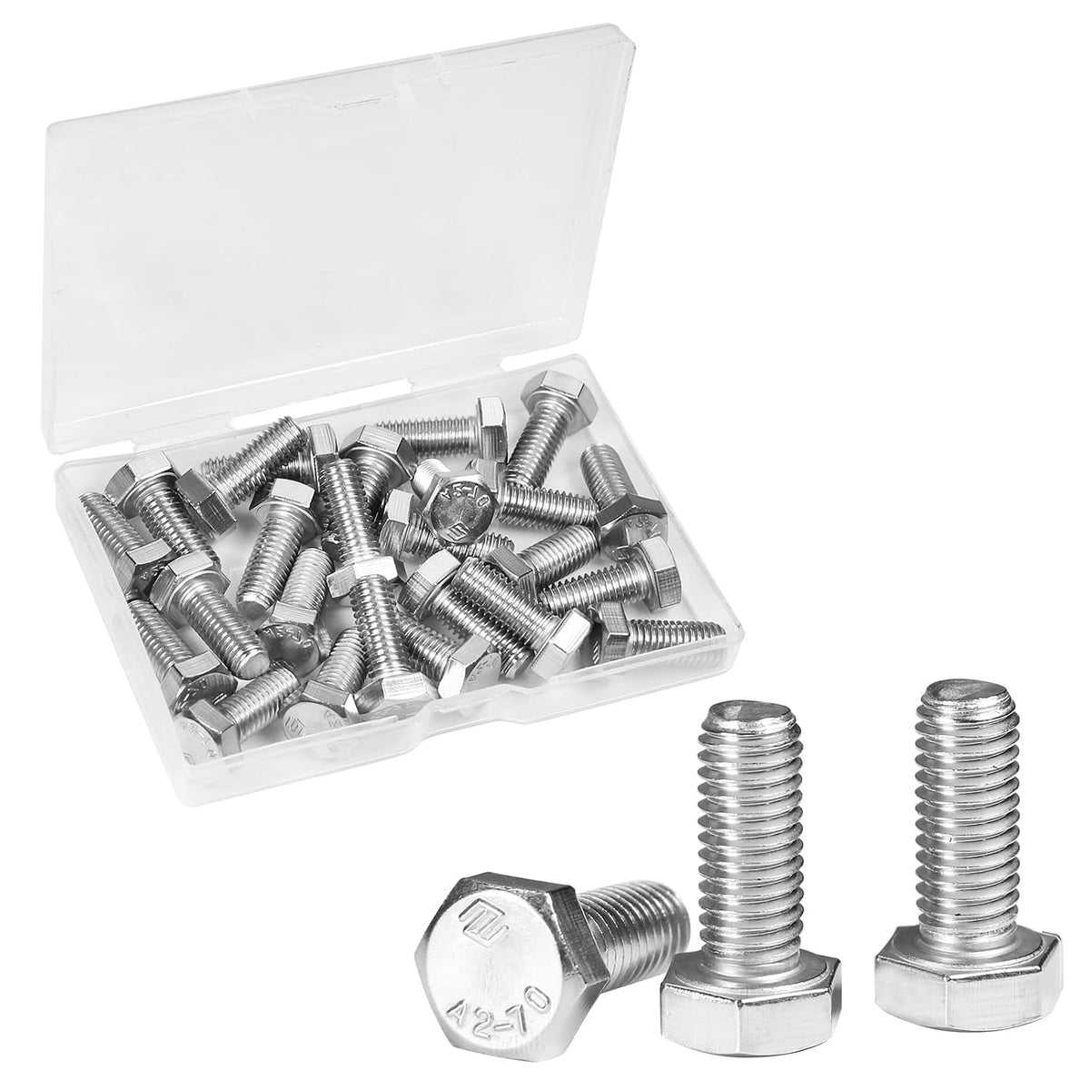 25 Pcs M8 Hex Bolts M8-1.25 x 20mm Hex Head Screw Bolt