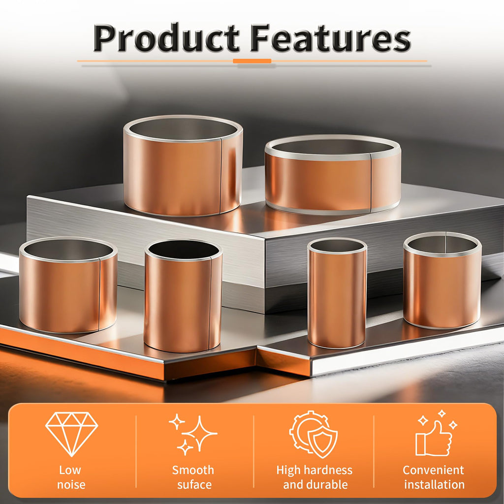 FOCMKEAS 10 Pcs Sleeve Bearings, 15mm x 17mm x 12mm Plain Bearings