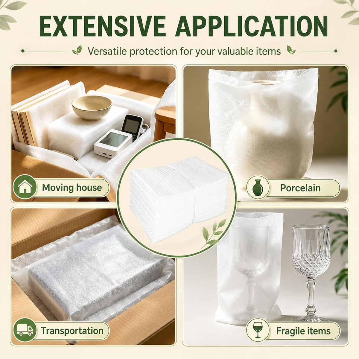 Packing Foam Pouches 1/24'' thickness 6 x8IN,50 Pack