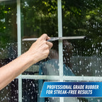 Professional Stainless Steel Heavy-Duty Squeegee, 12", Silver