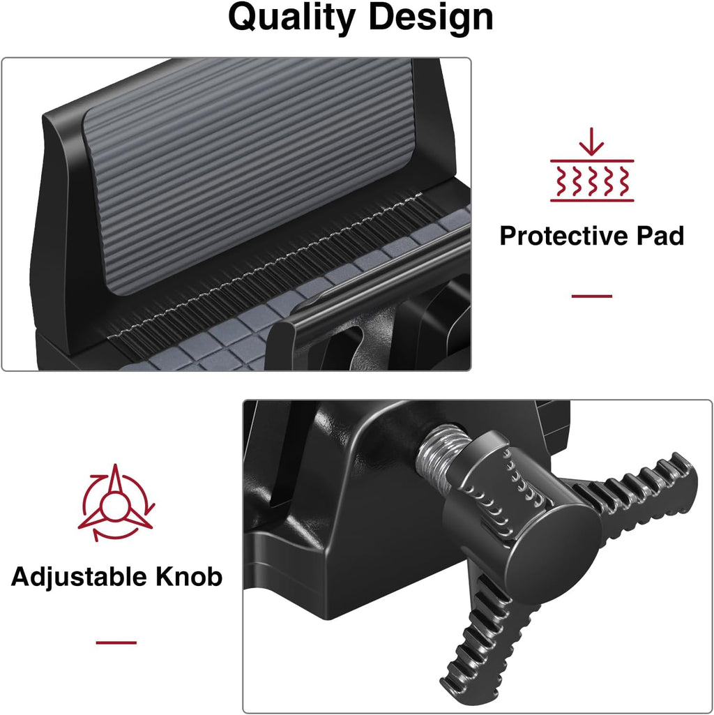Universal Tripods Clamp Rest Head for Monopods Stick | Lightweight Construction Saddle Mount with with 1/4" and 3/8"