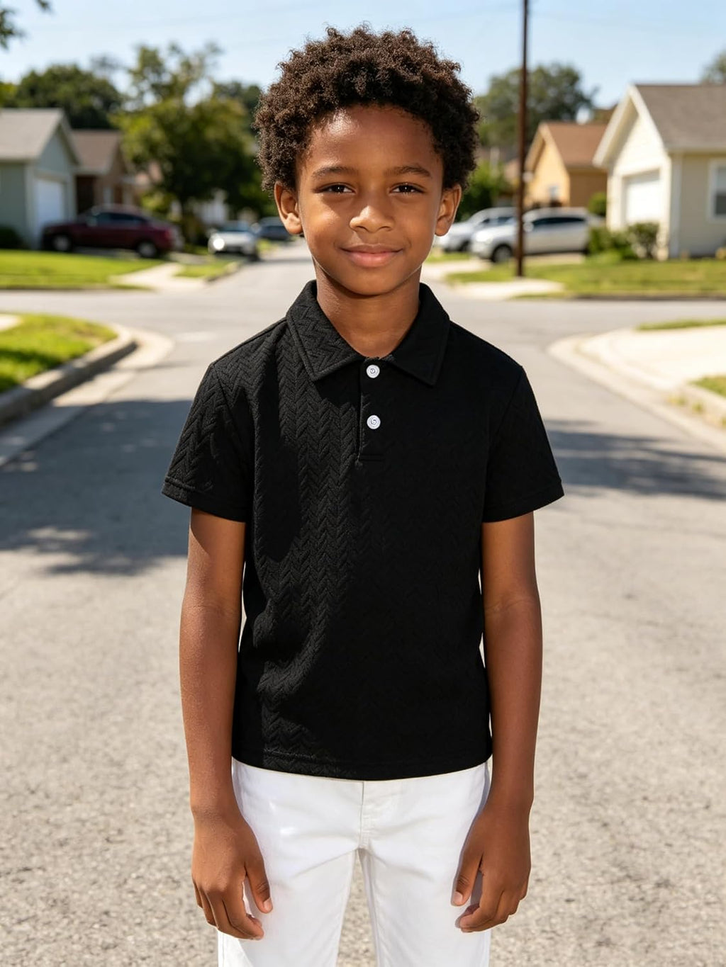 Boys Summer Clothes Texture Tops Polo Shirts Tees for Kids | 3 Piece,Boys Polo Shirts,Short Sleeve,School
