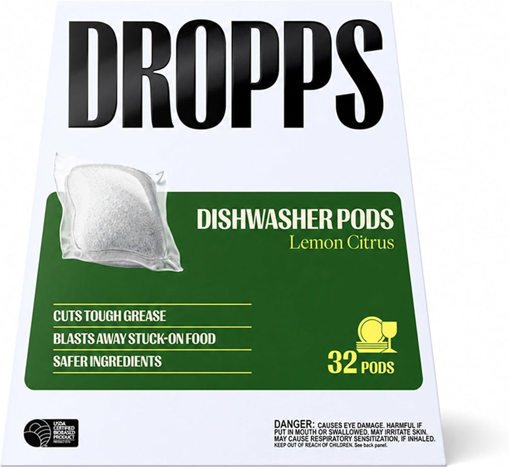 UltraWash Dishwasher Detergent Pods, Lemon Citrus (32 Ct) - Cuts Grease & Stuck-On Food | Sparkling Dishes & Glasses