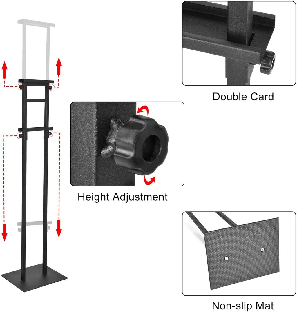 Poster Stand for Display, Adjustable Floor Standing Sign Holder | Pedestal Sign Stand, Heavy Duty Banner Stand with