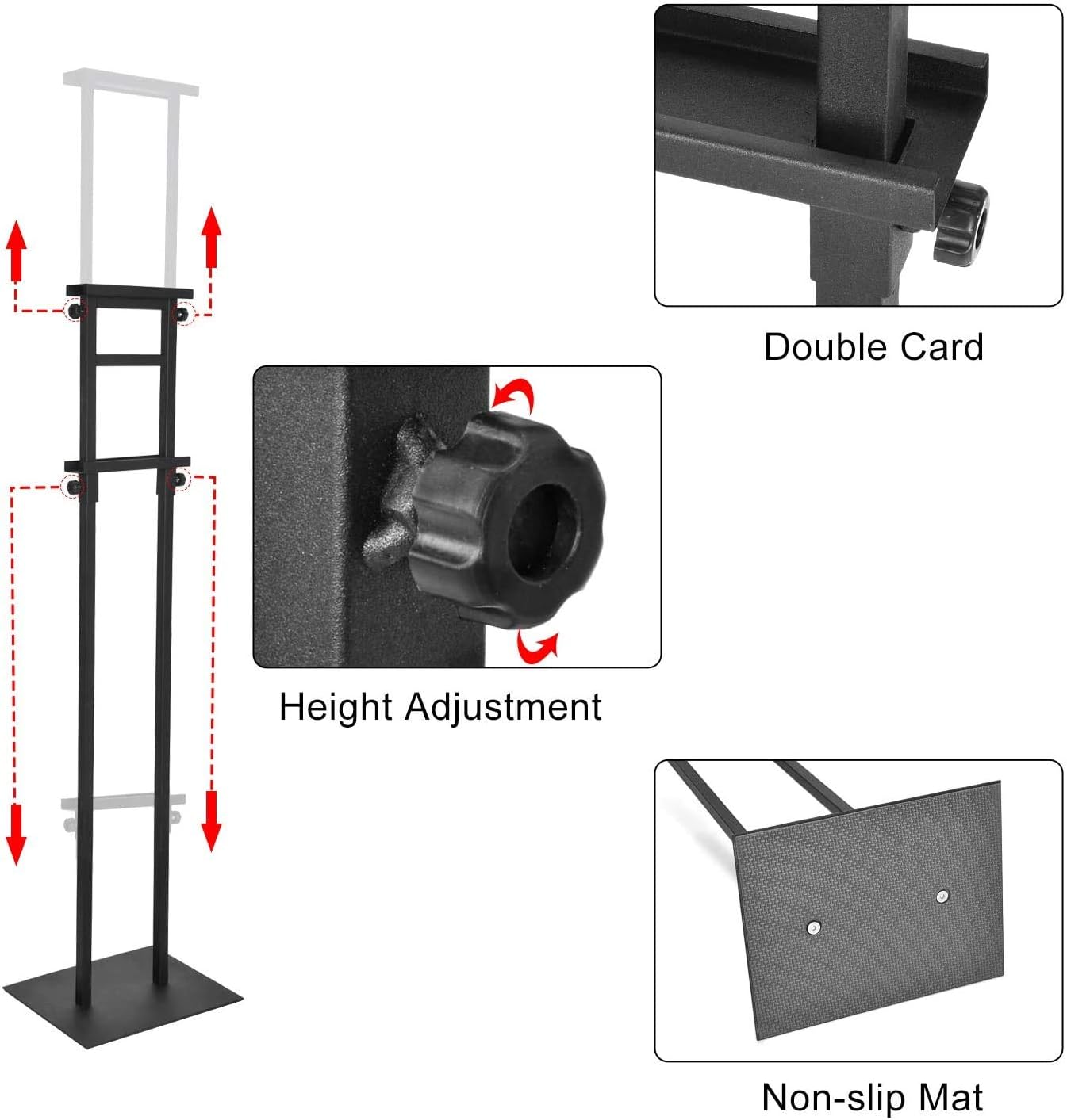 Poster Stand for Display, Adjustable Floor Standing Sign Holder | Pedestal Sign Stand, Heavy Duty Banner Stand with