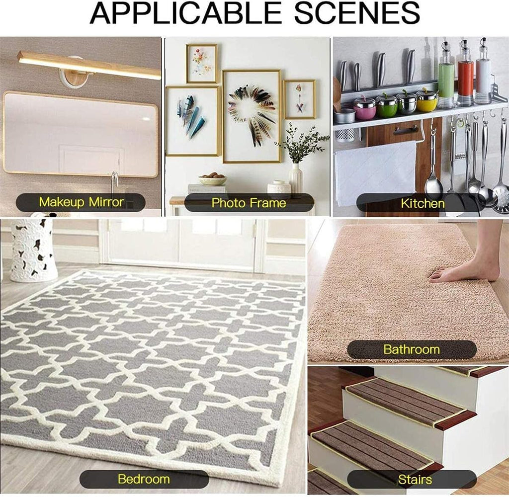 Double Sided Tape Heavy Duty,Multi Purpose Removable Mounting Non-Marking Gel Tape,Fixed Carpet,Kitchen Utensils,LED